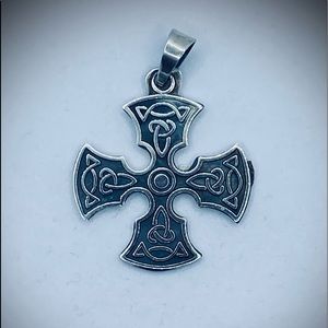 Large Sterling Silver Celtic Cross